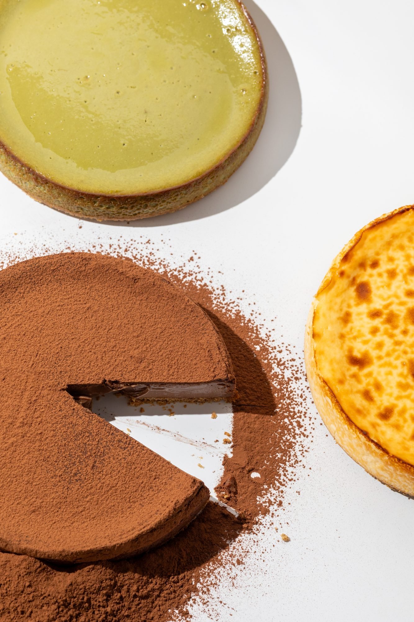 Detalle de superficie tostada de cheesecake vasca KÉIK