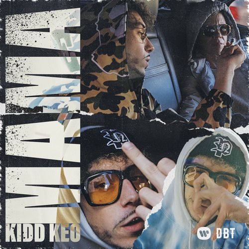 Portada de single de Kidd Keo, retrato cenital y tipografía gótica