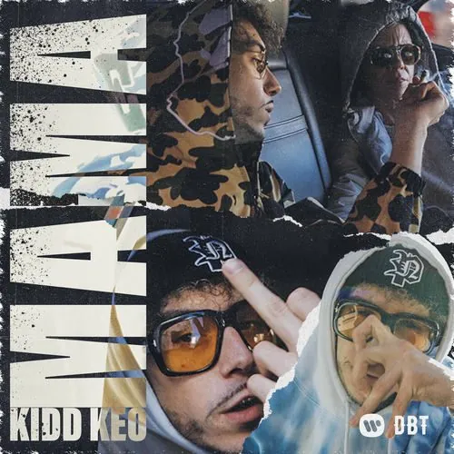 Portada de single de Kidd Keo, retrato cenital y tipografía gótica