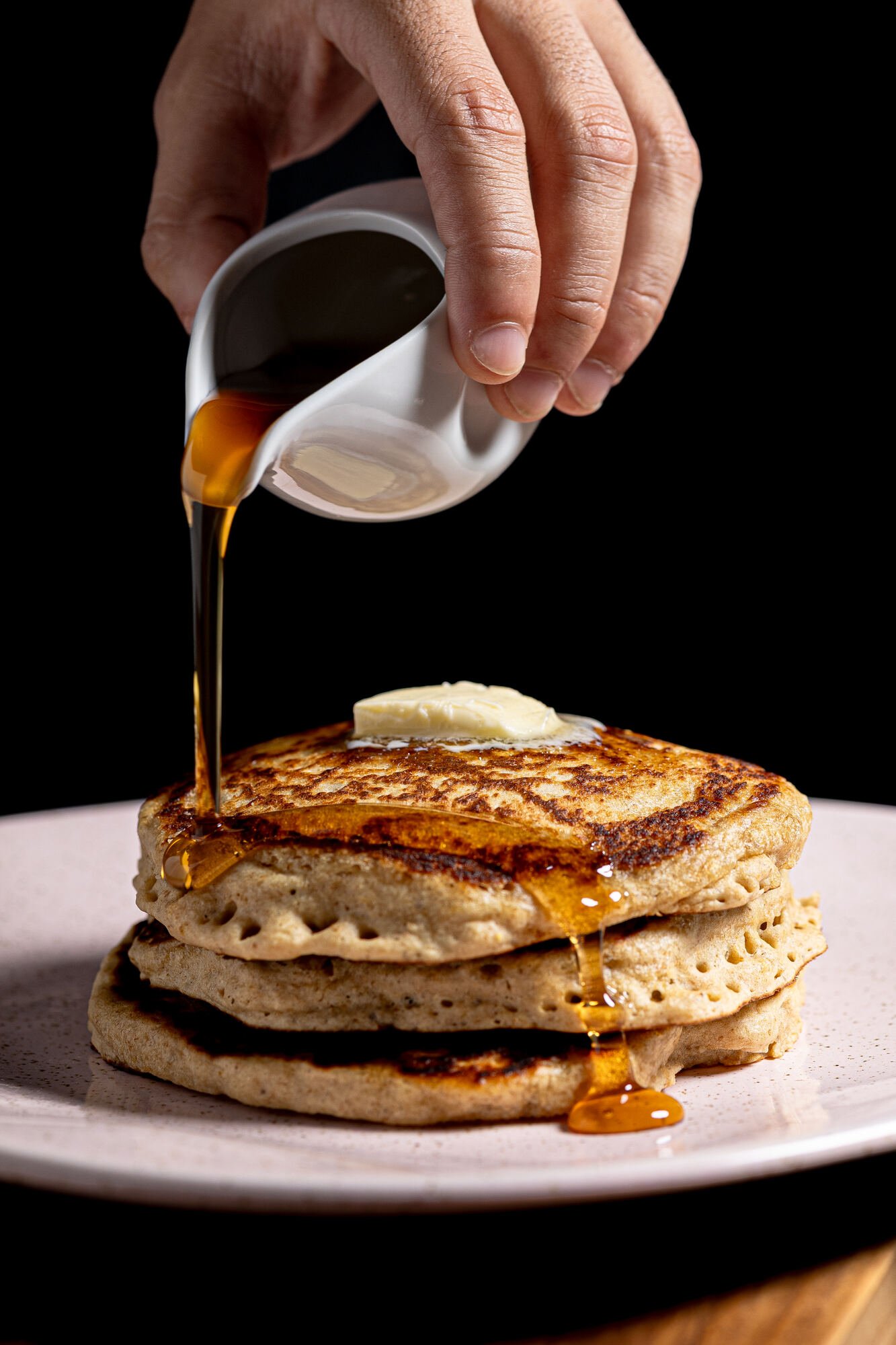 Pancakes con sirope de arce